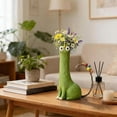thumbnail image 3 of Handcrafted Ceramic Cat Vase – Whimsical Flower Planter for Small Blooms, Desk or Shelf Decor, Boho Home Accent, Gift for Cat Lovers, 3 of 6