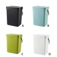 thumbnail image 4 of Waste Bin Trash Can Garbage Basket Space Saving Compact Size Multipurpose Food Recycling Recycle Kitchen Gadget Rubbish Bins Black, 4 of 10