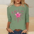 thumbnail image 5 of Goodtrade8 Spring Shirts for Women Plus Size Pullover 3/4 Sleeve Valentine Holiday Gifts for Girlfriend Womens Tops Cute, 5 of 5