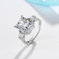 thumbnail image 4 of Anillo de plata de ley 925 con circonitas brillantes, ajustable, sencillo, de moda, exquisito, para mujer, accesorios de joyería, regalo para fiesta de boda, 4 of 5