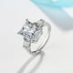 thumbnail image 4 of Anillo de plata de ley 925 con circonitas brillantes, ajustable, sencillo, de moda, exquisito, para mujer, accesorios de joyería, regalo para fiesta de boda, 4 of 5