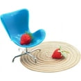 thumbnail image 3 of Chaise Miniature en Plastique pour Maison de Poupée 1:6 Diy Simulation Bras Pivotant (Bleu) 2 Pcs, 3 of 5