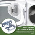 thumbnail image 5 of WE01X25317 Dryer Door Hinge WE01X25317 Door Hinge Fits for GE Hotpoint 4466992 AP6032615 PS11763047 EAP11763047 (Silver 1PC), 5 of 7