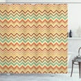 thumbnail image 1 of Aztec Shower Curtain, Earth Tones Ethnic Folk Chevron Retro Culture Hippie Bohemian Artistic Tribal Stripes, Fabric Bathroom Set with Hooks, 69W X 75L Inches Long, Multicolor, by Ambesonne, 1 of 3