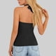 thumbnail image 5 of Tops Casuales sin Mangas para las Mujeres V Cuello Blusa Plegado Vendaje Suéter de Verano Damas Camisa Diaria, 5 of 9