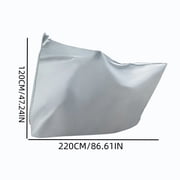 MMJ Motorcycle Cover All Season Waterproof UV Protection for Bike Scooter Outdoor Storage Gray 86.6x70.9x0.79in
