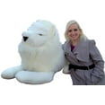 thumbnail image 4 of American Made Giant Stuffed White Lion 48 Inches Soft Made in USA America, 4 of 4