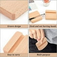thumbnail image 4 of 2 Pcs Wooden Cell Phone Stands 3.14x3.14x0.78 Square Wood Mobile Phone Holders Universal Desktop Phone Stand Portable Mobile Tablet Holder for Supporting Phone in Office Home Raw Wood Color, 4 of 7