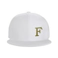 thumbnail image 3 of ZICANCN Alphabet F Pattern Baseball Caps, Trucker Hats for Men And Women, Adjustable Breathable Flat Caps, White, 3 of 6