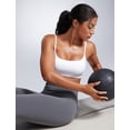thumbnail image 3 of Sujetador deportivo CRZ YOGA Butterbreeze con cuello redondo para mujer, blanco, XS, 3 of 5