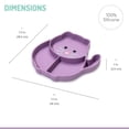 thumbnail image 3 of Melii Silicone Divided Suction Plate for Baby & Toddlers - Cat - Purple, 3 of 7