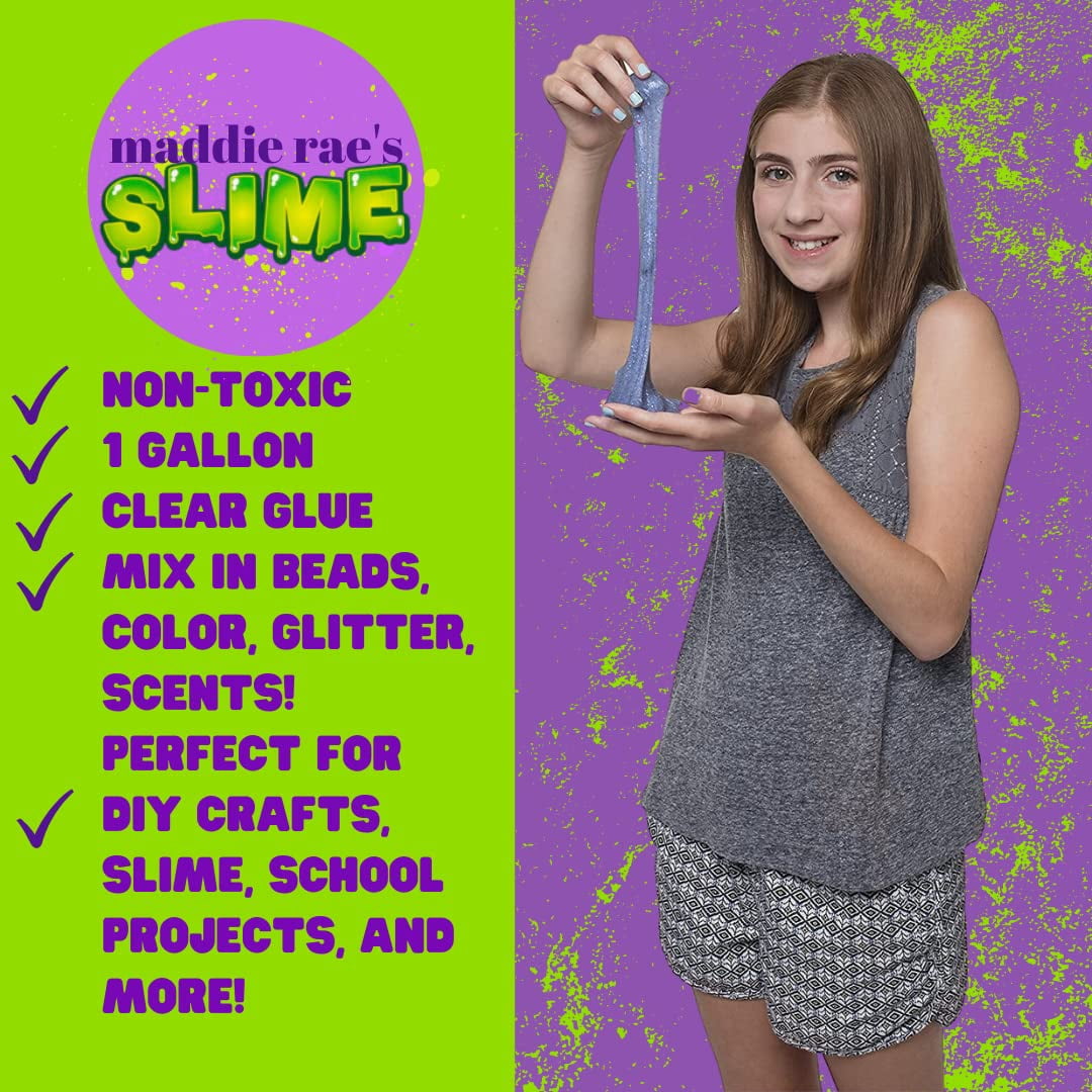 Maddie Rae's Clear Slime Glue - 1 Gallon Non Toxic - The Clearest Slime Formula of Any Glue Brand for Slime Making Kit Supplies, Non-Toxic, Arts & Crafts, School Project, Gift