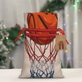 thumbnail image 5 of Pofeuu Basketball Shot Print Burlap Bags with Drawstrings Drawstring Gift Bags Pouch Bag for Thankgiving Birthday Party Gift Wrapping Treats and Party Favors-Small, 5 of 9