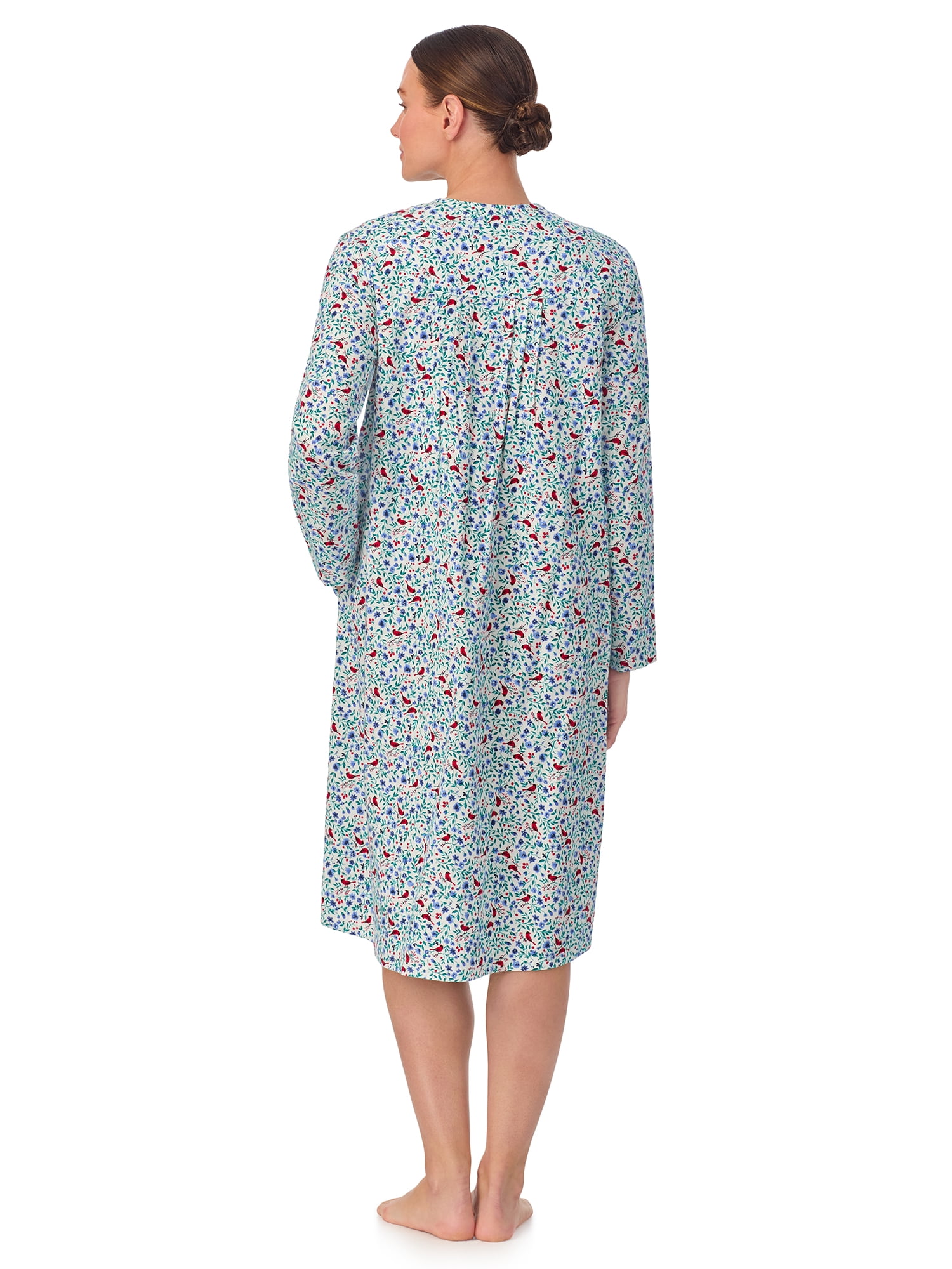 Aria Women’s 100% Cotton Woven Flannel Long Sleeve Nightgown, Sizes XS-5X