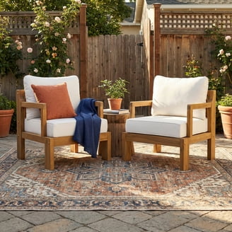 Better Homes & Gardens Ezra Outdoor HDPE Club Chair, Teak with