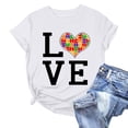 thumbnail image 2 of Mujeres Manga Corta de Verano Tops V-Cuello Impreso Suéter, Blusa de Moda Casual para la Primavera, 2 of 4