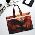 thumbnail image 6 of Honeii Sunset Blossoms Phoenix Perch Print Canvas Tote Bag with Compartments Laptop Tote Bag Large Tote Bag, 6 of 8
