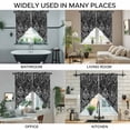 thumbnail image 3 of Black Pesley Flower Swag Curtains for Kitchen/Bedroom/Living Room, Boho Vintage Ethnic Floral Plant Scalloped Curtains 63 Inch Long, Window Swag Topper Curtains Valances 2 Panels Set 36"x63", 3 of 8