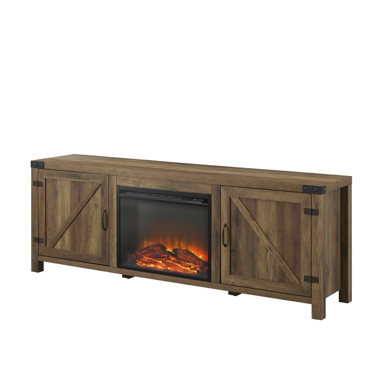 Manor Park Farmhouse Fireplace TV Stand for TVs up to 80”, Reclaimed  Barnwood - Walmart.com