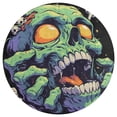 thumbnail image 3 of Psychedelic Zombie Skull Print Round Carpet Circle Rug Outdoor Patio Area Rug Washable Large Area Rugs Hallway Room Decor Fitness Mats, 3 of 8