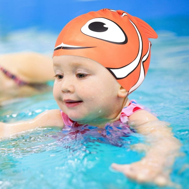Mignon bonnet de bain en forme de poisson pour enfants enfants