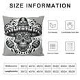 thumbnail image 5 of Orinice Linen Throw Pillow Cover Fiesta Mexican Sugar Skull Raster Skeleton Black Calavera Chili Home Decor Pillowcase Cushion Cover for Sofa Couch Bed  White, 5 of 5