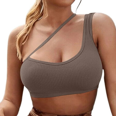 Juslio Minimizer Bras for Women Full Coverage Athletic Padded Comfortable Solid Yoga Bra