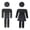 A, variant on WINDLAND Elegant Wood Bathroom Signs Men and Women Toilet Door Signs Restroom Wall Plaques for Home Office and Restaurant Decors