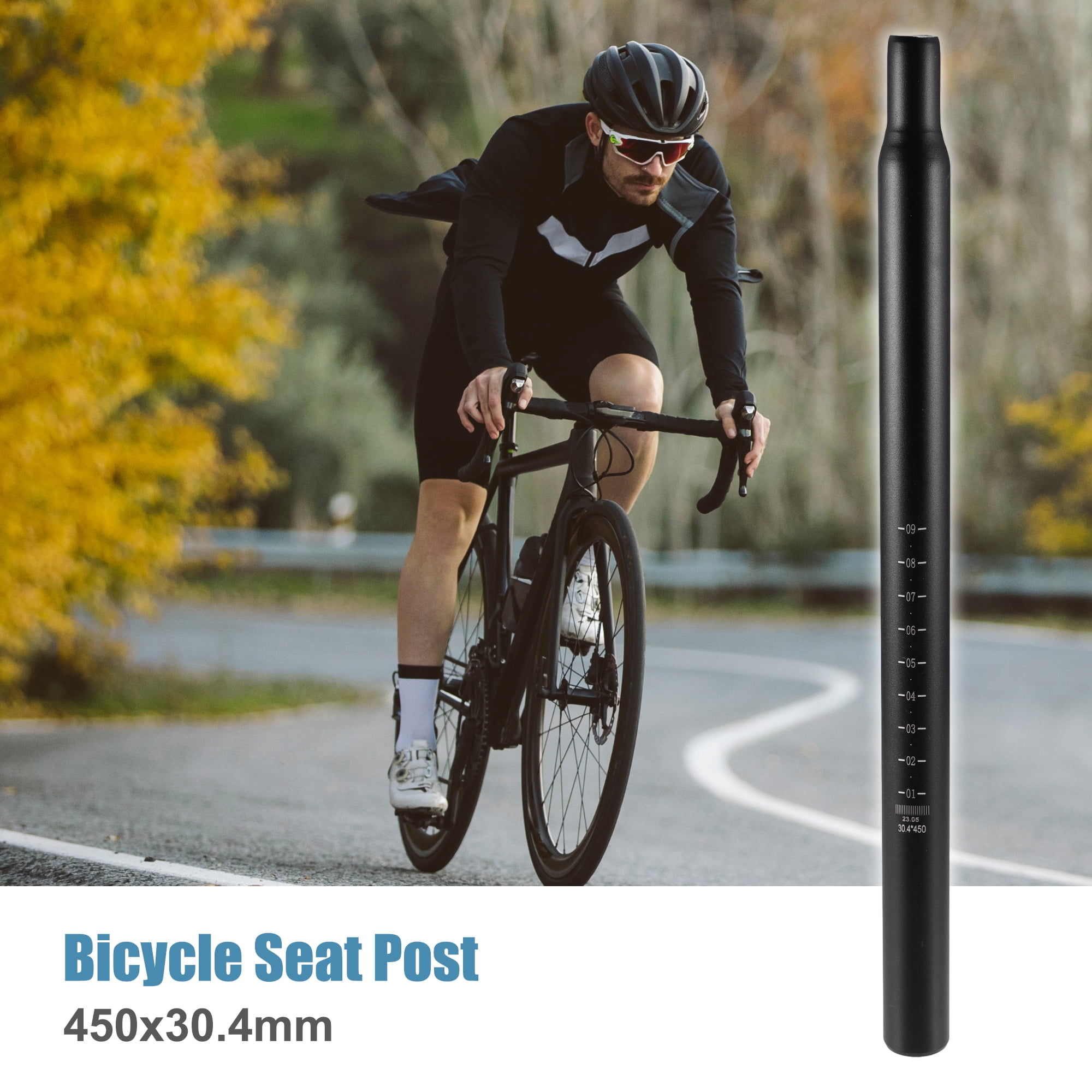 Unique Bargains Bike Aluminum Alloy Bicycle Seatpost Mountain Bike Saddle Pole 30.4x450mm