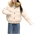 thumbnail image 2 of Darzheoy Women's Long Winter FauxFur Coat Puffer Warm Jacket with Detachable Hood, 2 of 4