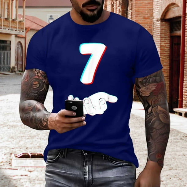 Tops para hombre, blusas y camisas de manga corta con cuello redondo para hombre, jersey informal con cuello redondo estampado para hombre, pantalones cortos deportivos para fitness, blusa de poliéste