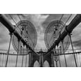 thumbnail image 2 of Raif, Joshua 18x13 Black Ornate Wood Framed with Double Matting Museum Art Print Titled - Brooklyn Bridge, 2 of 4