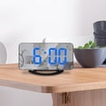 thumbnail image 4 of Methold Reloj despertador Digital ajustable con proyector, luces nocturnas automáticas electrónicas, termómetro, relojes de proyección, Electrónica Luz negra, azul, 4 of 6