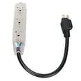 thumbnail image 2 of Cable De 5-15P A 5-15R, Cable De Extensión De Salida Impermeable De 3 Enchufes Para Computadora Para Electrodomésticos, 2 of 8