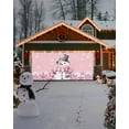 thumbnail image 4 of Garage Door Banner Cover 7 x 8 ft, Christmas Pink Snowflake Elf Snowman Christmas Garage Door Decorations Holiday Christmas Backdrop Decor for Winter New Year Xmas Party, 4 of 6