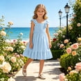 thumbnail image 2 of Tigivemen Flower Girls Dresses Floral Boho Sleeveless Sundresss Toddler Girl Wedding Guest Dress Size 8-9 Y, 2 of 6