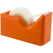 JAM Paper & Envelope Colorful Desk Tape Dispensers, Orange, 1 per Pack
