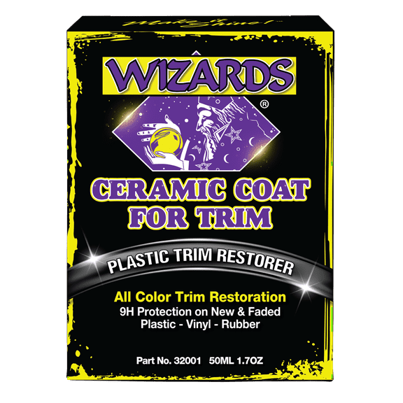 Wizards Ceramic Coat for Trim – SiO₂ 9H Protective Coating for Plastic, Vinyl & Rubber | Restores & Protects New or Faded Automotive Trim
