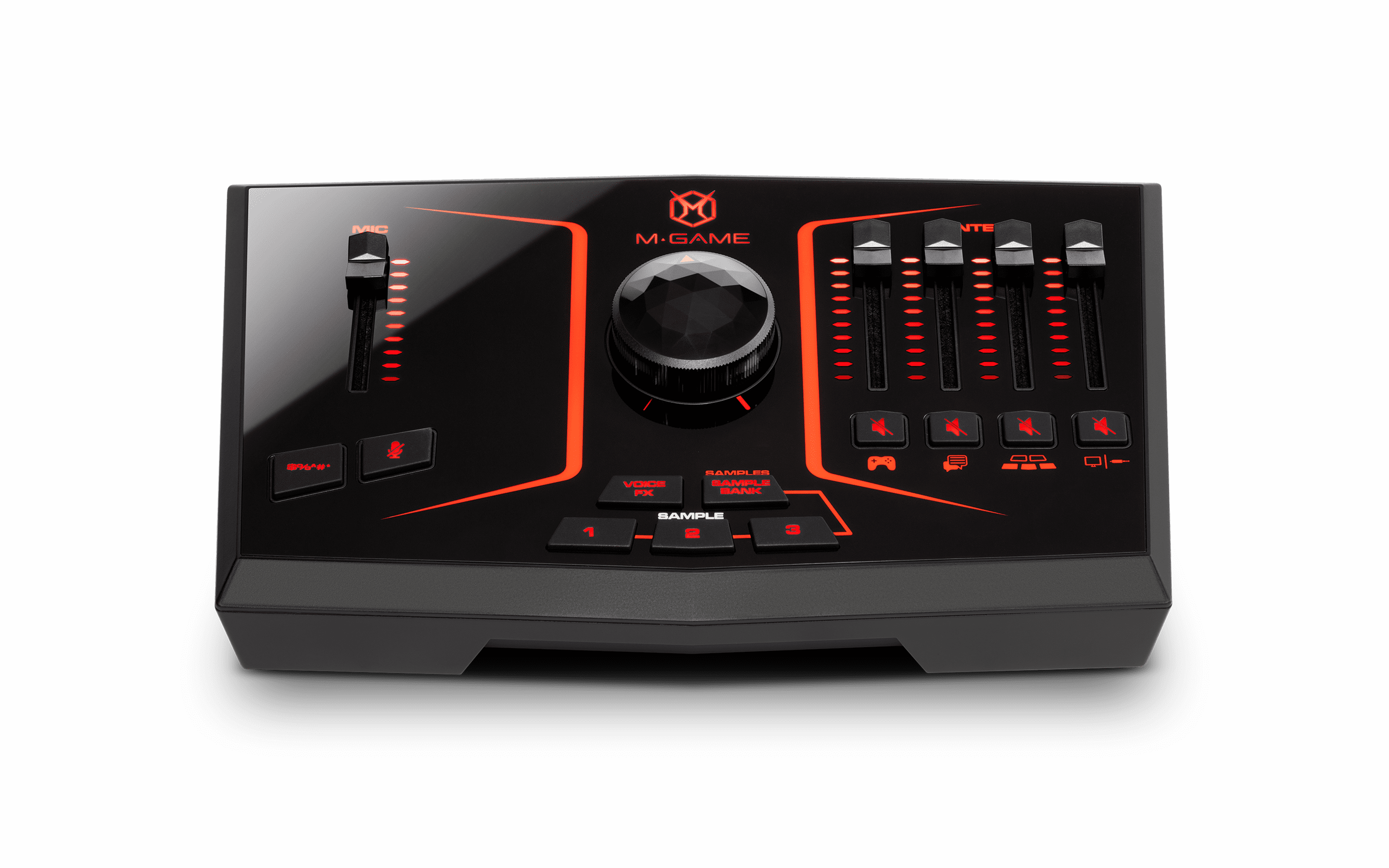M-Game Solo - USB Streaming Mixer/Interface with LED Lighting, Voice Effects and Sampler