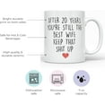 thumbnail image 2 of YouNique Designs 20 Year Wedding Anniversary Coffee Mug For Her - 11 Ounces - 20th Anniversary Cups for Wife - Twenty Years Coffee Cup - 20th Year Coffee Mug, 2 of 6