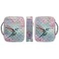 thumbnail image 3 of Xixirimido Bible Cover, Bible Carrying Book Case for Women Men, Multi-pockets Protective Church Organizer Bag with Handle Christian Gift, Hummingbird Pink Cherry Blossom, 3 of 7