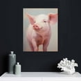 thumbnail image 4 of ONETECH Pig Decor Pig Bathroom Decor Pink Pictures Cute Pig Canvas Animal Wall Art for Home Kitchen Bedroom Nursery 16\x20\, 4 of 4