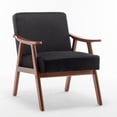 thumbnail image 5 of Homy Casa Mid-Century Modern Accent Armchair, Upholstered Lounge Chair with Solid Wood Frame, 5 of 8