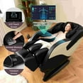 thumbnail image 2 of Costway Relaxation38 SL Track Zero Gravity Massage Recliner with Thai Stretch Foot Rollers Voice Control Black, 2 of 10