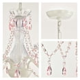 thumbnail image 6 of Small Crystal Chandelier 5-Light Pink and White Ceiling Fixture for Girls Bedroom, Nursery Dining Room, 6 of 9