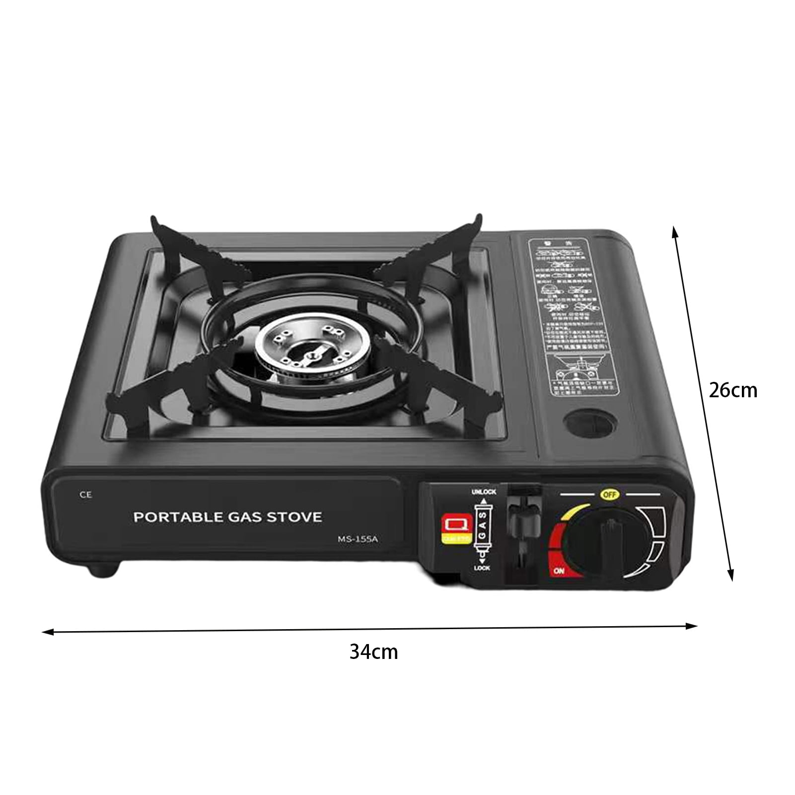 Opolski Camping Stove Automatic Ignition Large Firepower Windproof Energy Saving Alloy Dual-use Portable Gas Stove Camping Supply B