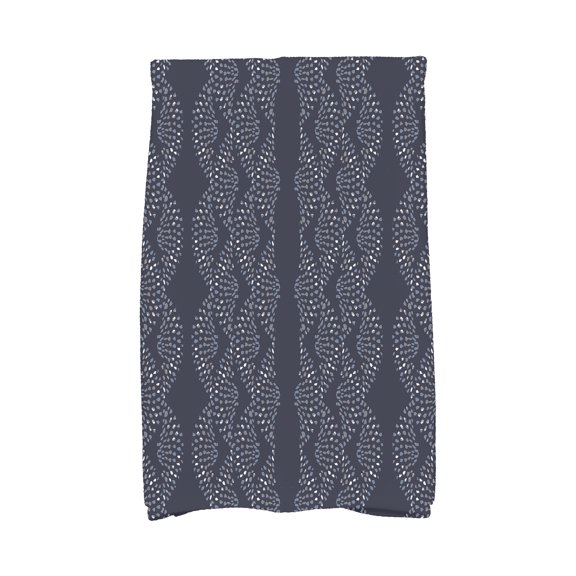 Dotted Décor 18" x 30" Inch Blue Stripe Print Hand Towel