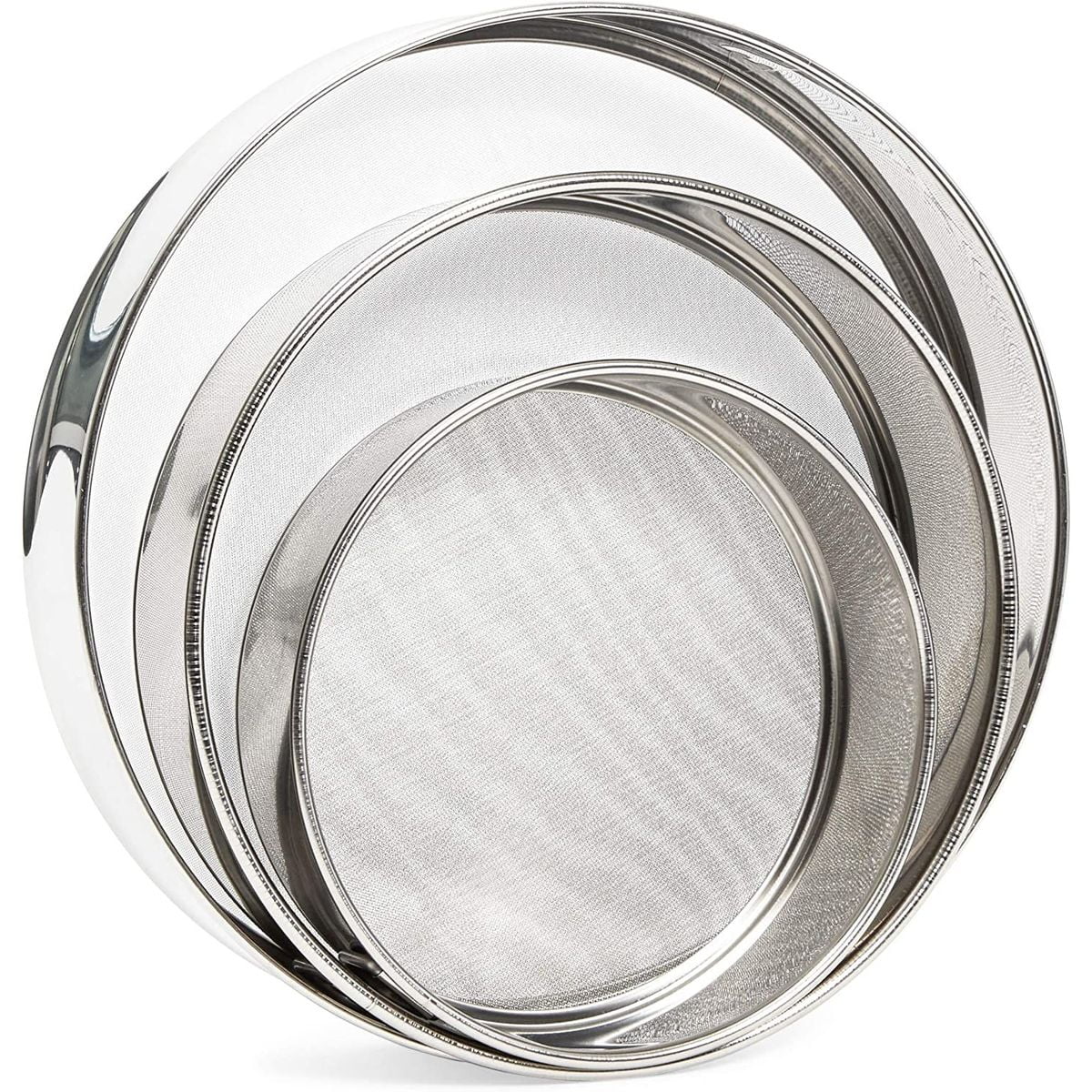 Set of 3 Stainless Steel Flour Sifter Strainer, Sieve for Kitchen