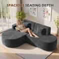 thumbnail image 5 of BUPPLEE Frameless L-Shape Sectional Sofa with Chaise, Ultra-Soft Cloud Couch with Deep Seats, Modern Modular Sofa for Living Room & Bedroom, 5 of 8