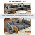 thumbnail image 2 of 163'' Modular Sectional Sofa with Ottoman, L Shaped Corner Sectional, Furniture Set for Living Room, Office, Apartment, 6-Seater Oversized Modular Couch With 7 Back Cushion, Grey, 2 of 9